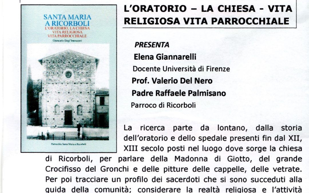 Santa Maria a Ricorboli, presentazione del libro