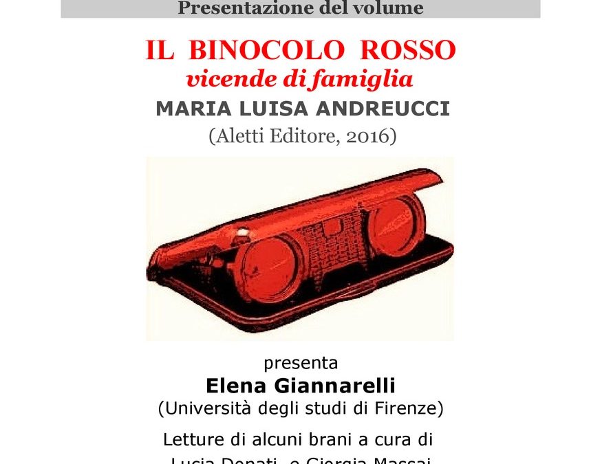 IL BINOCOLO ROSSO,  presentazione del libro