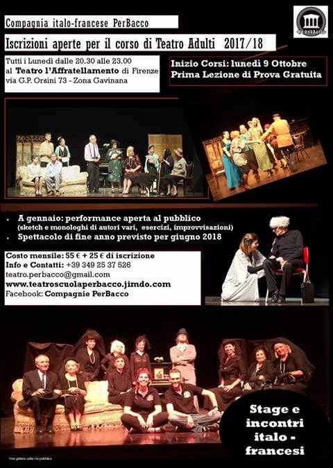 PERBACCO, Teatro scuola per adulti