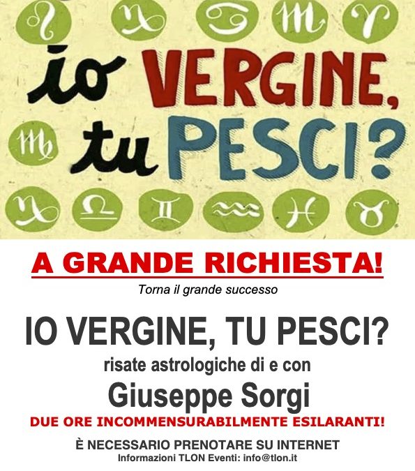 IO VERGINE, TU PESCI? Risate astrologiche, di Giuseppe Sorgi