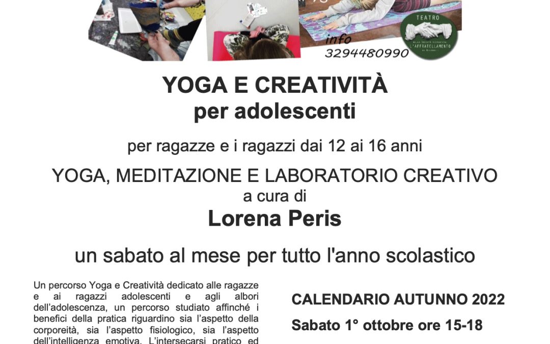 YOGA E CREATIVITÀ per adolescenti, a cura di Lorena Peris
