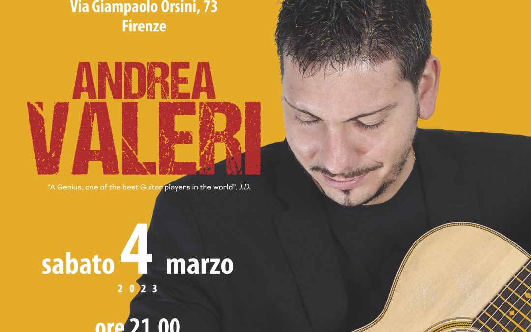ANDREA VALERI, concerto Associazione E Sona Mo!