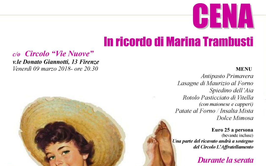 CENA IN RICORDO DI MARINA TRAMBUSTI