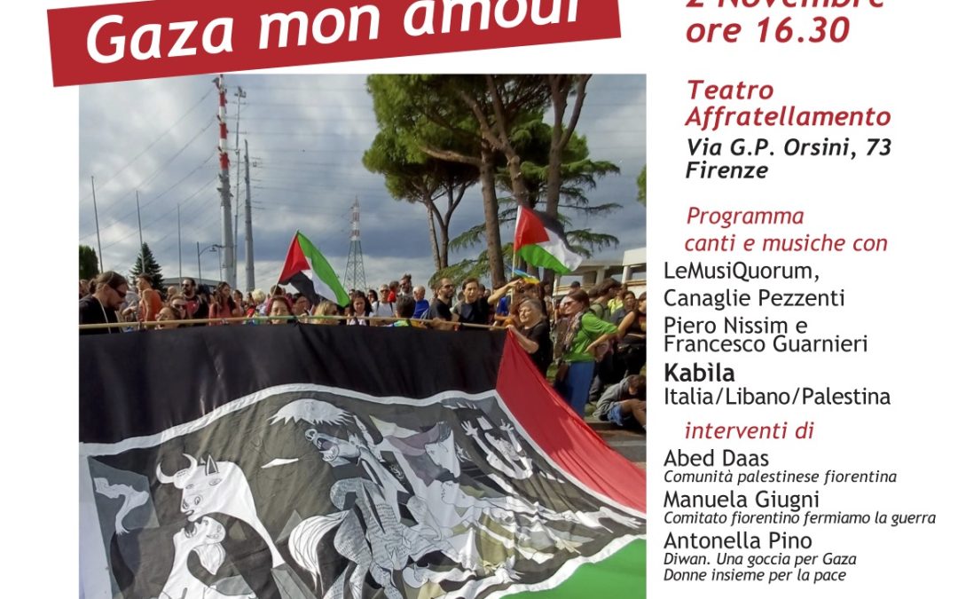 Canzoni contro la guerra 2025 – concerto “Gaza mon amour”